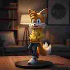 Tails 3D Model STL – Sonic the Hedgehog Character 3D Print