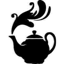 teapot with swirling steam forming a floral shape 2 - 2D/3D Wall Art STL+SVG For CNC Router, Plasma, Waterjet, Laser & 3D Printer