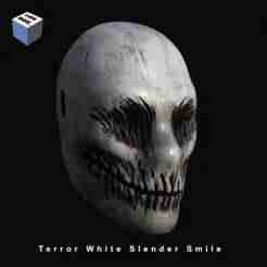Terror White Slender Smile Mask ﻿Cosplay