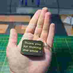 Thank you for making me smile keychain
