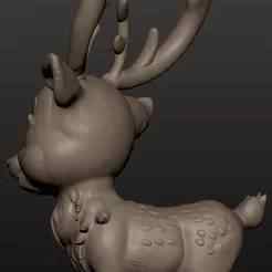 The New Year's reindeer is cartoonishly cute.