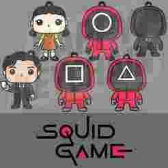 The Squid Game keychain pack (6 keychains)