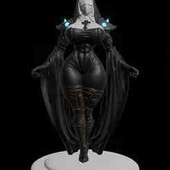 The Veiled Matron Dark Nun Figure