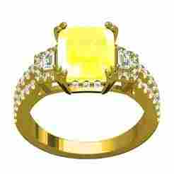 Three Stone Diamond Halo Split Shank Engagement Ring