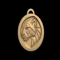 TIGER HEAD  SCULPTURE  JEWELRY  PENDANT
