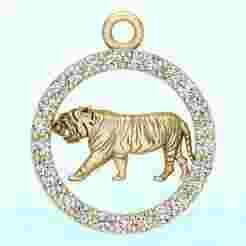 Tiger pendant - N441 - 3D print model