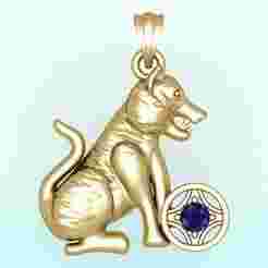 Tiger pendant - Zodiac pendant - N1151