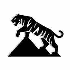 tiger wrapped around a mountain 1 - 2D/3D Wall Art STL+SVG For CNC Router, Plasma, Waterjet, Laser & 3D Printer