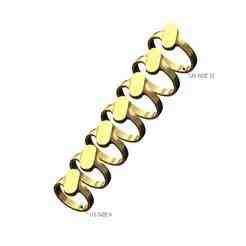 Tilted oblang 15x6mm signet ring US sizes 6to12