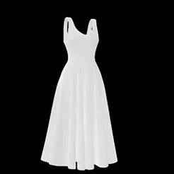 Timeless White A-Line Dress Model