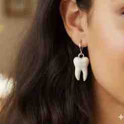 Tooth earring/keychain