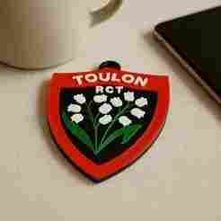 Top 14  RC Toulon keychain badge color printable and renderable