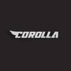 Toyota Corolla Car Decal - American Font Style | 3D Printable