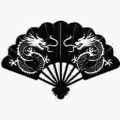 traditional folding fan with dragons in the folds 1 - 2D/3D Wall Art STL+SVG For CNC Router, Plasma, Waterjet, Laser & 3D Printer