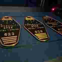 Tranquility Band Hotel And Casino, 505 and 521 Vintage Style Keychain, 3D Print Digital STL and DXF