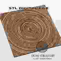 Tree Rings – Abstract Pattern – 3D STL Model