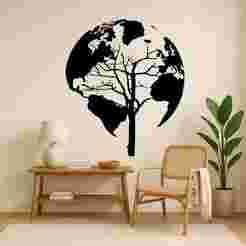 Tree World Silhouette - Wall Art Multicolor