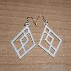 Triangular ethnic earrings model 1