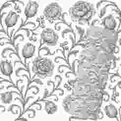 Tulip & Peony Vine | Organic Embossed Pattern Roller for Clay | Floral Vine 3D Print Design