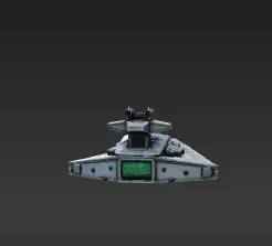 Twin-Bridge Attack Cruiser for Display - Sci-Fi Starship Model