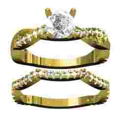 Twisted Infinity Wedding Ring With Band