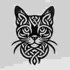 Two Celtic Cat Pendants - 3D Print Model