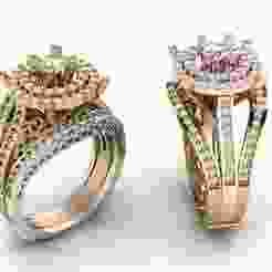 Two-piece solitaire ring