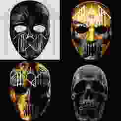 ULTIMATE SLEEP TOKEN NEW MASKS - II - III - IV and Hellforged Skull Stand - Life Size STL Fan Art Models