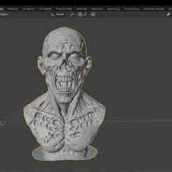 Ultra-Detailed Zombie Bust for Halloween & Horror Fans