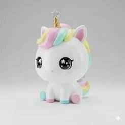 unicorn chibi kawaii cute sitting unicorn