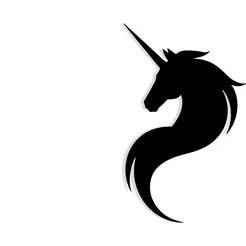 unicorn with its mane flowing into the shape of a crescent moon 2 - 2D/3D Wall Art STL+SVG For CNC Router, Plasma, Waterjet, Laser & 3D Printer