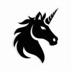 unicorn's head with a spiral horn 1 - 2D/3D Wall Art STL+SVG For CNC Router, Plasma, Waterjet, Laser & 3D Printer