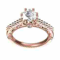 Unique Art Deco Style Cathedral Engagement Ring for Women
