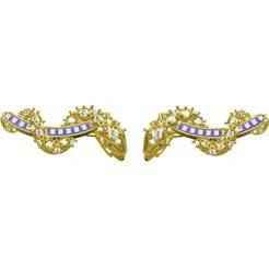 Unique Diamond Snake Earring