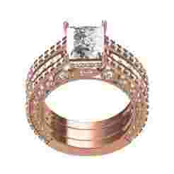 Unique Luxury Princess Ring Ret for Women