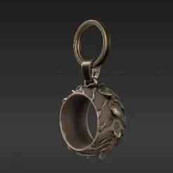 Unique Minimalist Dragon Tail Keyring - Graceful Sculptural Fantasy Charm