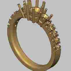 Unique ring designed for 3D printing