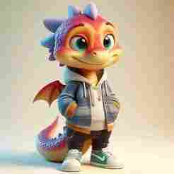 Urban Vibes / urban baby dragon 09 / fan art / art toy / magic makes