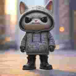 Urban Vibes / Urban labubu cat / art toy / magic makes