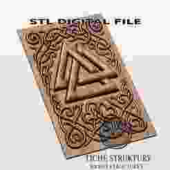 Valknut Symbol – Viking Knotwork – 3D STL Model