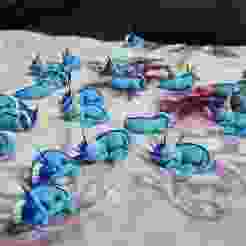 🌊 Vaporeon Sleeping - 3D Printable Figure