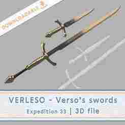 Verleso sword and dagger for Clair Obscur Expedition 33 cosplay | 3D file