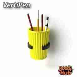 VertiPen - Universal 3D Pencil, Brush, and Pen Organizer (Desktop or Wall Mounted)