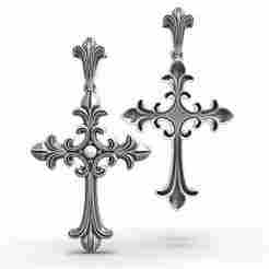 Victorian Gothic Classic Maltese Cross Pendant