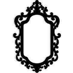 Victorian mirror with curled decorative frame 2 - 2D/3D Wall Art STL+SVG For CNC Router, Plasma, Waterjet, Laser & 3D Printer