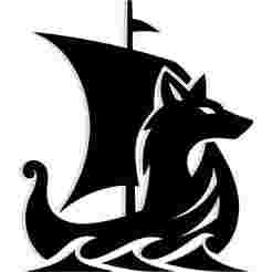 Viking ship with its sail shaped like a wolf's head 1 - 2D/3D Wall Art STL+SVG For CNC Router, Plasma, Waterjet, Laser & 3D Printer
