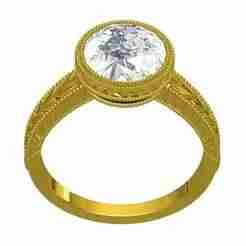 Vintage Art Deco Bezel Set Diamond Ring