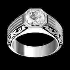Vintage Diamond Mens Wedding Ring