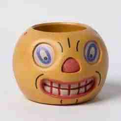 Vintage halloween pumpkin head bucket lantern 2 in 1