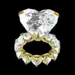Vintage Heart Cut Diamond Engagement Ring